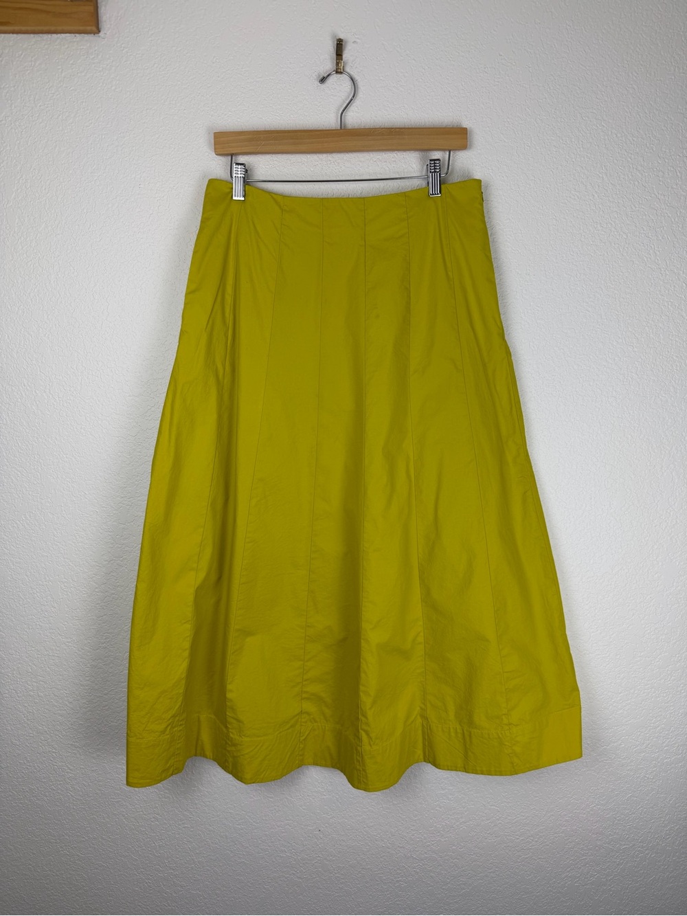 Boden Maxi Cotton Poplin Skirt Chartreuse Green Yellow 8
